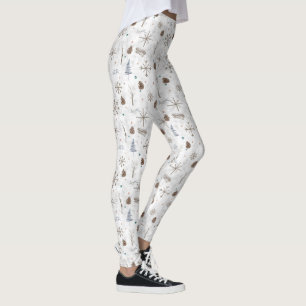 Boho Twigs & Pinecone Weihnachtsausweis986 Leggings