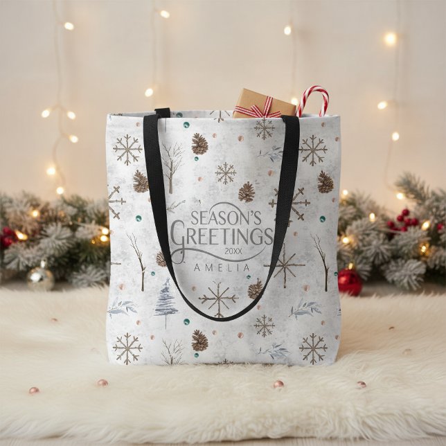 Boho Twigs & Pinecone Weihnachtsausweis986 Tasche (Von Creator hochgeladen)