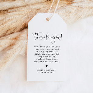 Boho-Typografie-Minimalist-Dankeschön-Geschenkanhä Geschenkanhänger