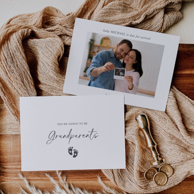 Boho Ultrasound Photo Pregnancy Announcement Card Einladung (Von Creator hochgeladen)