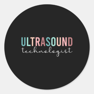 Boho Ultrasound Technologe Ultrasound Tech Runder Aufkleber