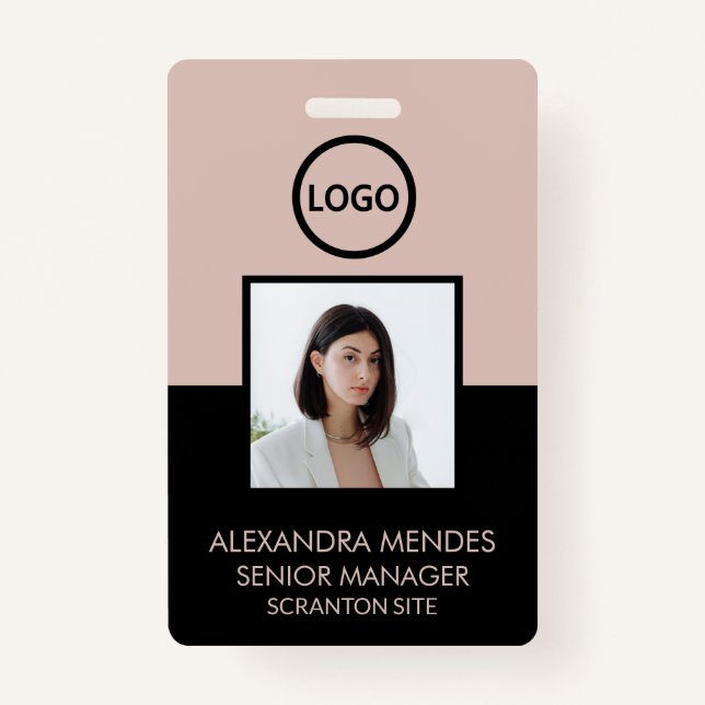 Boho und Black Employee Foto ID Company Security Ausweis (Vorderseite)