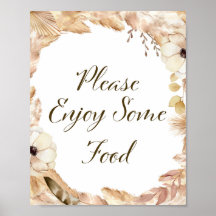 Boho und Feather Party Zeichen, Bridal, Baby, Hoch