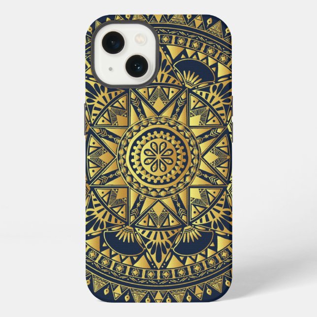 Boho- und Mandala-Muster-Stil iPhone Hülle (Rückseite)