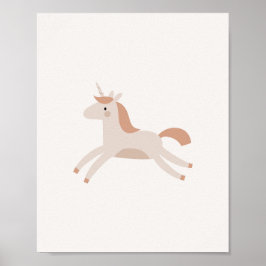 Boho Unicorn Baby Girl Kinderzimmer Poster