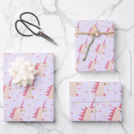 Boho Unicorn pastels Geschenkpapier Set