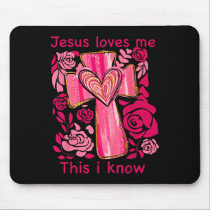 Boho Valentine Jesus Lieben mir Dies ich kenne Chr Mousepad