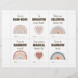 Boho Valentine’s Day Cards for Kids Classroom  Briefbogen