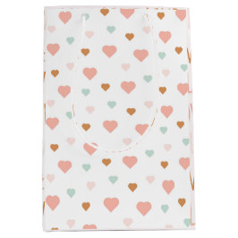 Boho Valentine's Day Pastel Liebe Herz Mittlere Geschenktüte
