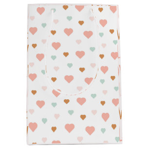 Boho Valentine's Day Pastel Liebe Herz Mittlere Geschenktüte