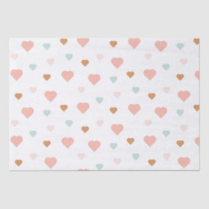 Boho Valentine's Day Pastel Liebe Herz Wrapping P Seidenpapier