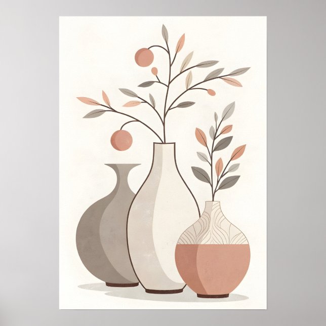 Boho-Vasen & Botanik Poster (Vorne)