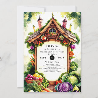 Boho Veggies Bauern Markt Geburtstag Einladung