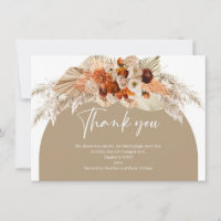 Boho verbrannte orange-terracotta-Kupferblumenboge