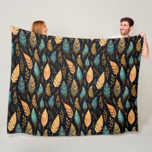 Boho Verlasse aquamarin Fleecedecke