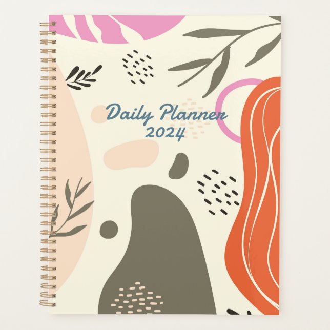 Boho verlasse Art Spiral Foto Notebook Planer (Vorderseite)
