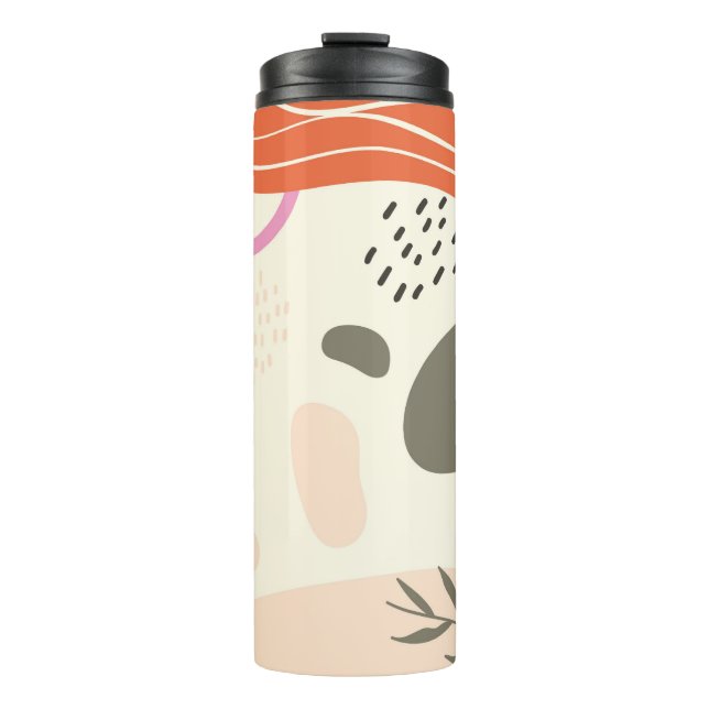 Boho verlasse Art Spiral Foto Notebook Thermosbecher (Vorderseite)