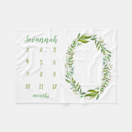 Boho Verlasse Personalisiertes Baby Milestone Foto Fleecedecke