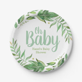 Boho Verlasst Personalisierte Babydusche Pappteller