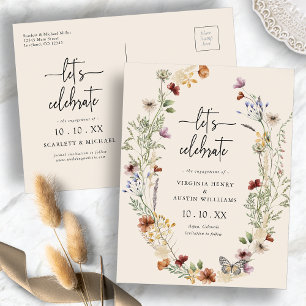 Boho-Verlobungsparty Postkarte