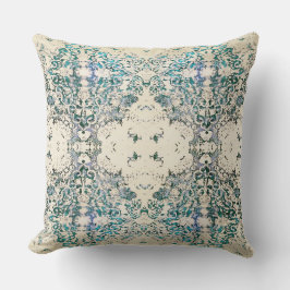 Boho verziertes extravagantes Indien blaues Kissen
