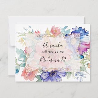 Boho Vibrant Blume Vorschlag Card