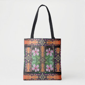 Boho Vibrant Digital 3D Floral Elegance Stilvoll Tasche