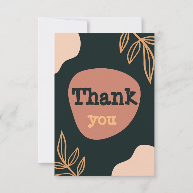 Boho vielen Dank Dankeskarte (Vorderseite)