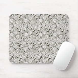 Boho Vintag Floral Lace Mousepad