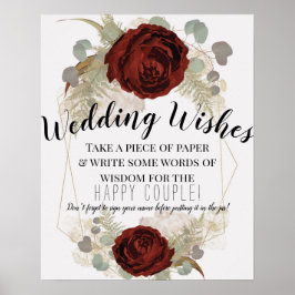Boho Vintag Glam Botanische Hochzeit mit Flora Sig Poster