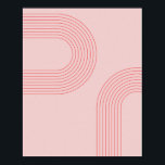 Boho Vintag Pink und Roter Regenbogen Arch 5 Poster<br><div class="desc">Boho Mitte Jahrhundert Moderne Vintage Linie Regenbogen Arch Rosa und Rot 5</div>