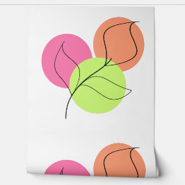 Boho Vintag Retro Abstrakte Blätter Tapete