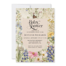 Boho Vintag Wildblume Baby Dusche