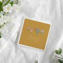 Boho Vintage Blume Gelbes benutzerdefiniertes Brau