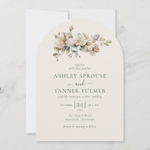 Boho Vintage Botanische Botanische Hochzeit Einladung