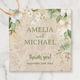 Boho Vintage botanische Hochzeit Geschenkanhänger