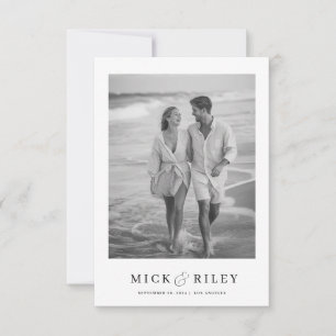 Boho Vintage Elegante Text- und Foto-Hochzeit Save The Date