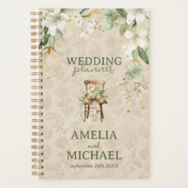 Boho Vintage Floral Botanical Wedding Planer