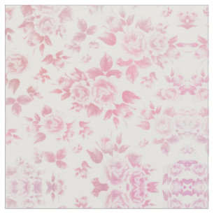 Boho Vintage Land schick weißen rosa Rosen Blumens Stoff