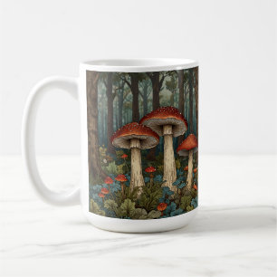 Boho Vintage Pilze Wald Kaffeetasse