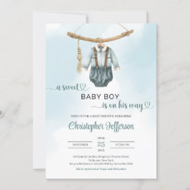 Boho Vintage Salbei Einladung