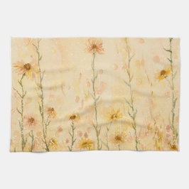 Boho Vintage Wildblumen Geschirrtuch