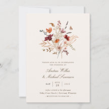 Boho Vintage Wildblumen Herbsthochzeit