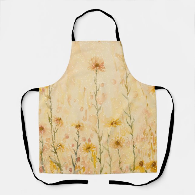 Boho Vintage Wildblumen Schürze (Vorderseite)