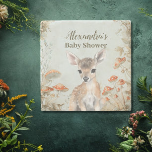 Boho-Wald-Baby-Party Steinuntersetzer