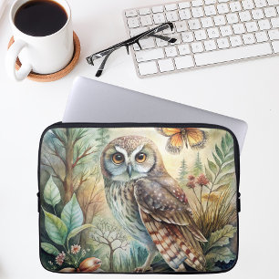 Boho-Wald-Eule Laptopschutzhülle