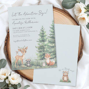 Boho-Wald-Tier-Wald-Baby-Party Einladung