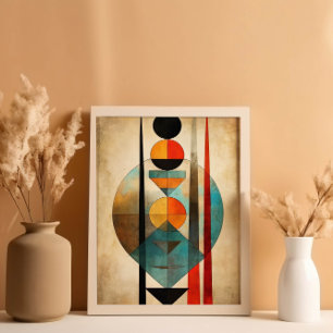 Boho Wall Art Alte Abstrakte Moderne neutral Poster