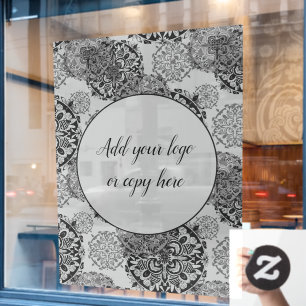 Boho Warm Grays Mandalases Fensteraufkleber