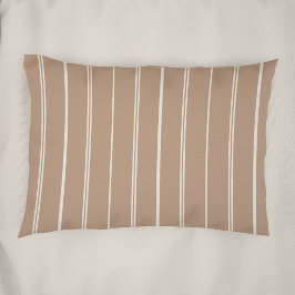 Boho-Warm-Neutral-Gestreiftes Muster Minimalistisc Kissenbezug